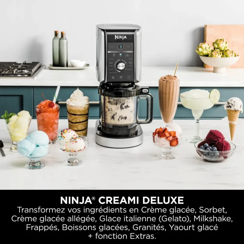 Ninja CREAMi Deluxe 10-en-1 Machine à glace et Blender portable sans fil Ninja Blast – Image 15