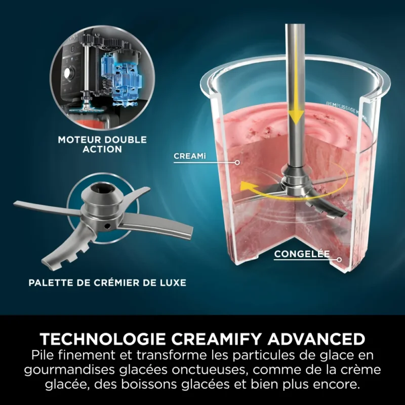 Ninja CREAMi Deluxe 10-en-1 Machine à glace et Blender portable sans fil Ninja Blast – Image 13