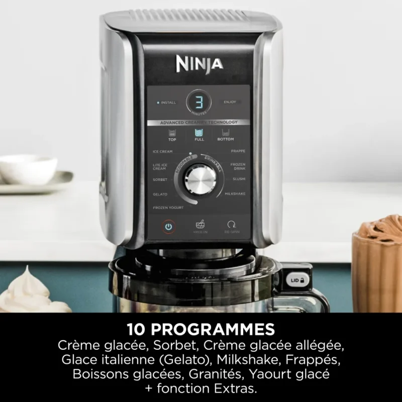 Ninja CREAMi Deluxe 10-en-1 Machine à glace et Blender portable sans fil Ninja Blast – Image 12